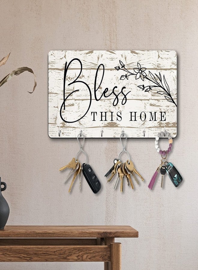 HOTHOUSE Unique Stylish Modern Wooden Key Holder for Home Decor Living Room Office with Stylish Key Organizer | Designer Wall Decor | Wall Art Decorative Items | Wall Decoration (Hanging 2) - Image 2